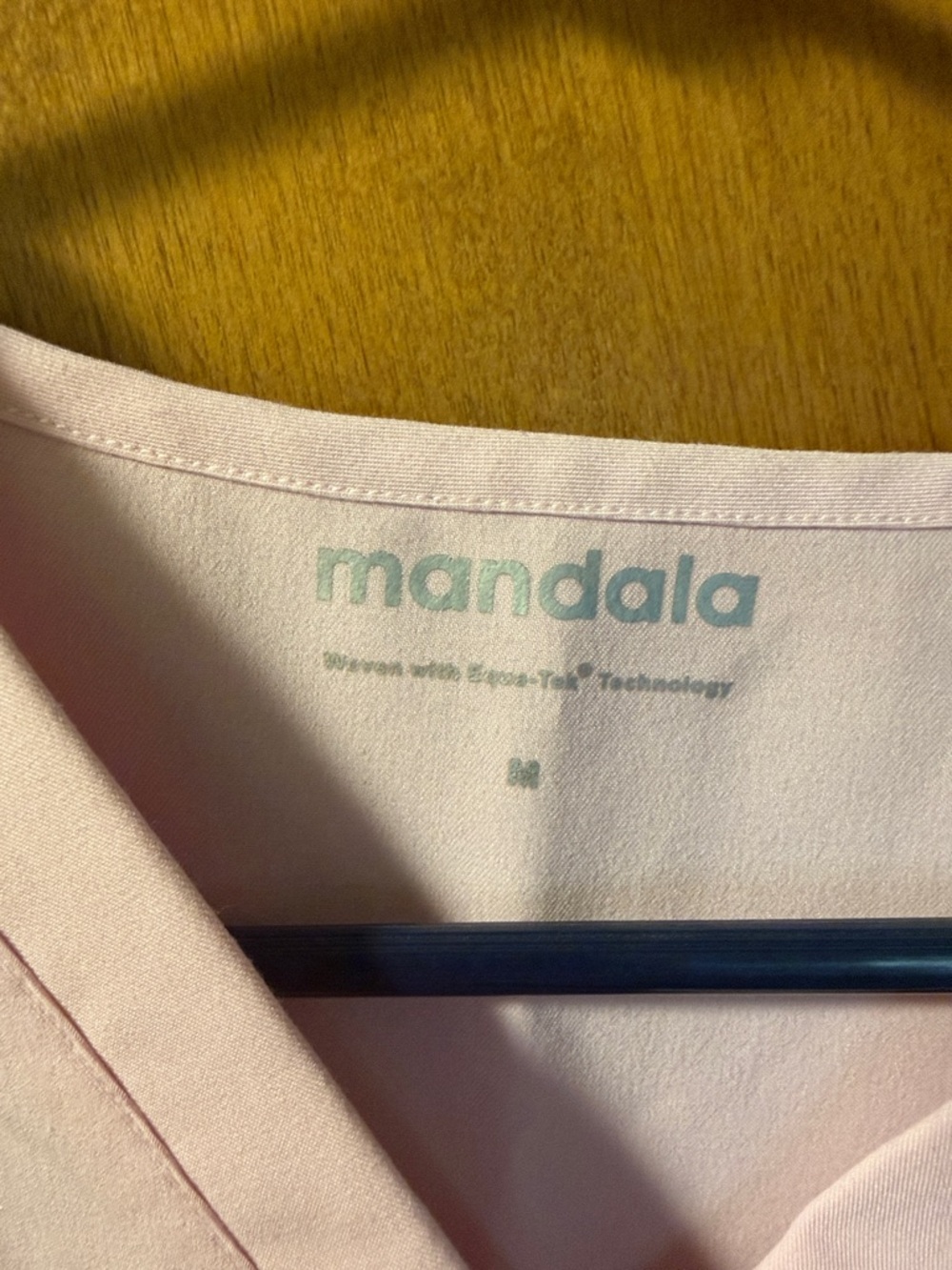 Mandala Light Pink V-Neck Medical Scrub Top and Pants Set - Picture 4 of 8